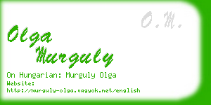 olga murguly business card